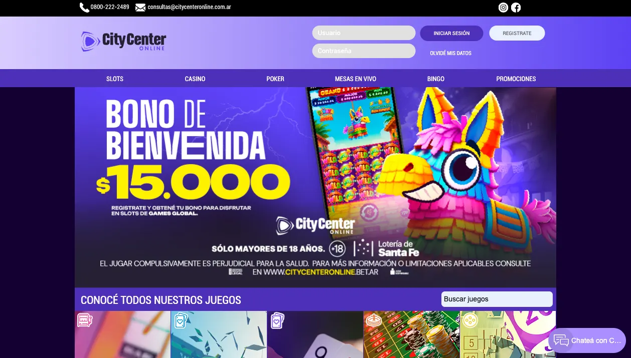 Página principal de City Center Online — mayo 2026