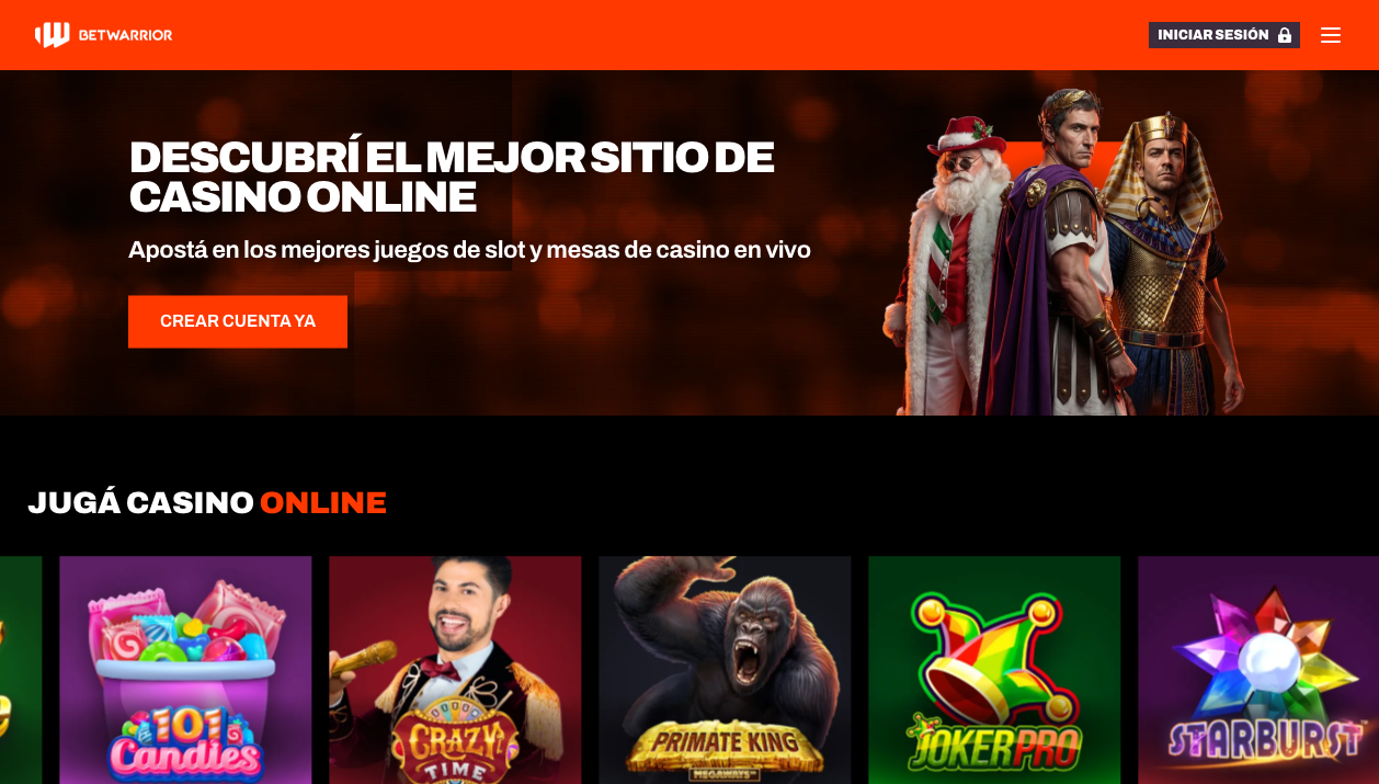 Casino online de BetWarrior Argentina — mayo 2026
