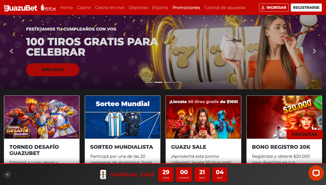 Promociones de GuazuBet Misiones — mayo 2026