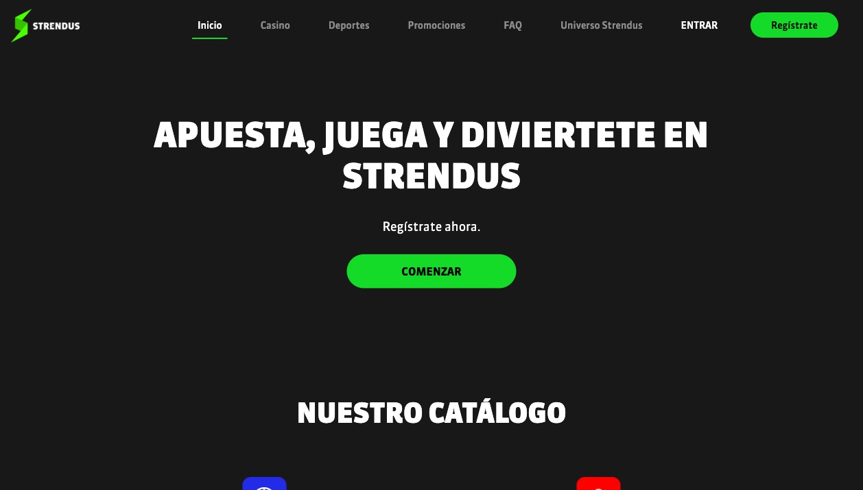 Página principal de Strendus Casino México — mayo 2026