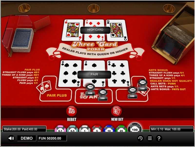 Play Three Card Poker