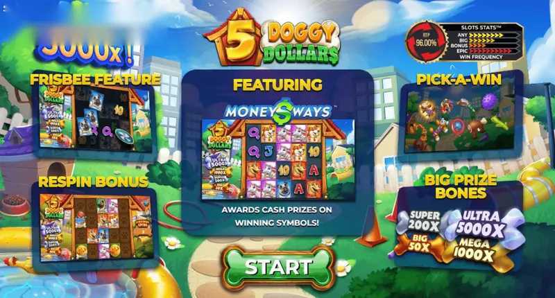 Play 5 Doggy Dollars