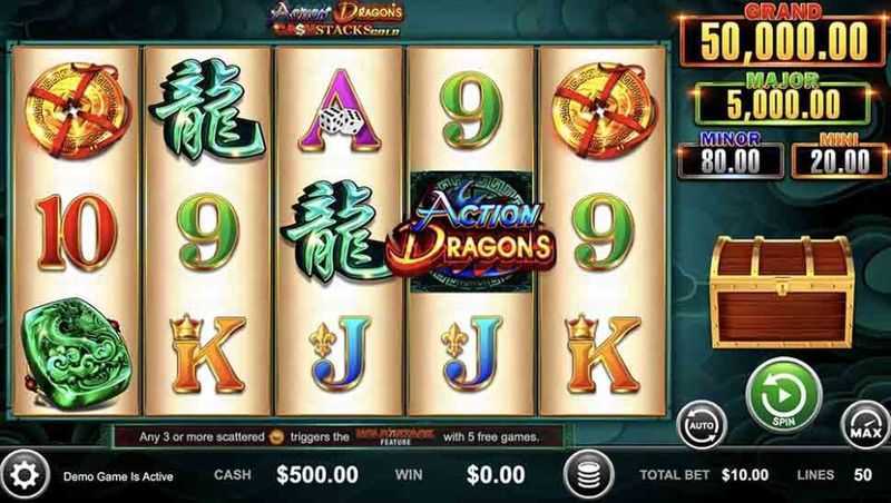 Play Action Dragons Cash Stacks Gold