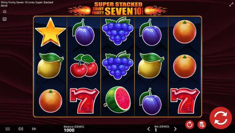 Play Shiny Fruits Seven 10 Lines Super Stacked