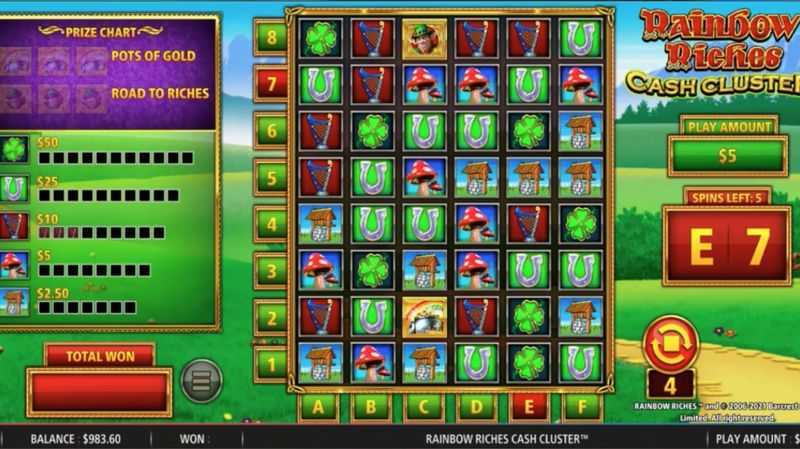 Play Rainbow Riches Cash Cluster