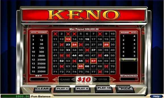 Play Keno Jackpot