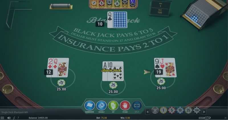 Single Deck Blackjack Single Deck Blackjack
