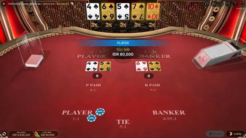 Play First Person Golden Wealth Baccarat