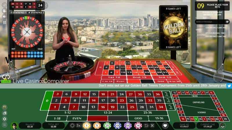 Play Roulette Golden Ball Live casino