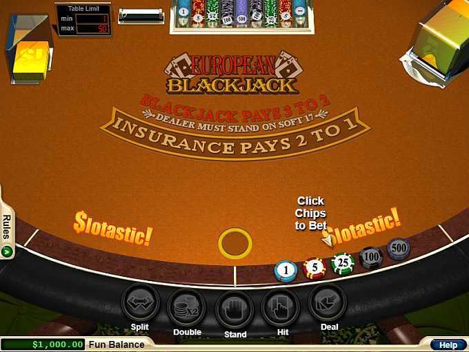 Play High Limit European Blackjack