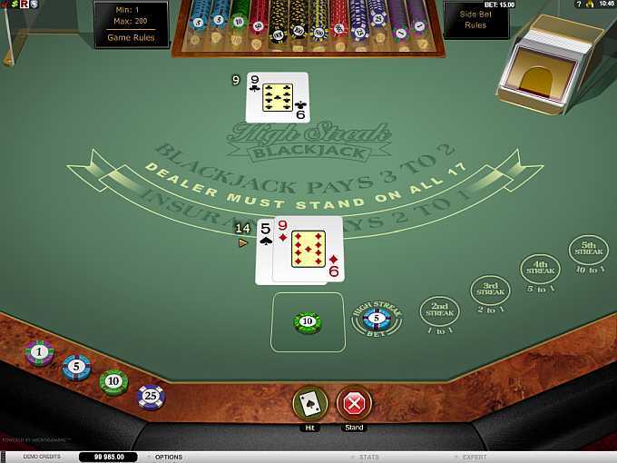 Play High Streak Blackjack Gold