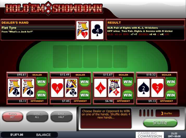 Play Lucky Showdown Hold Em Poker