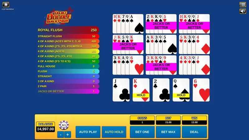 Play Double Double Bonus Poker