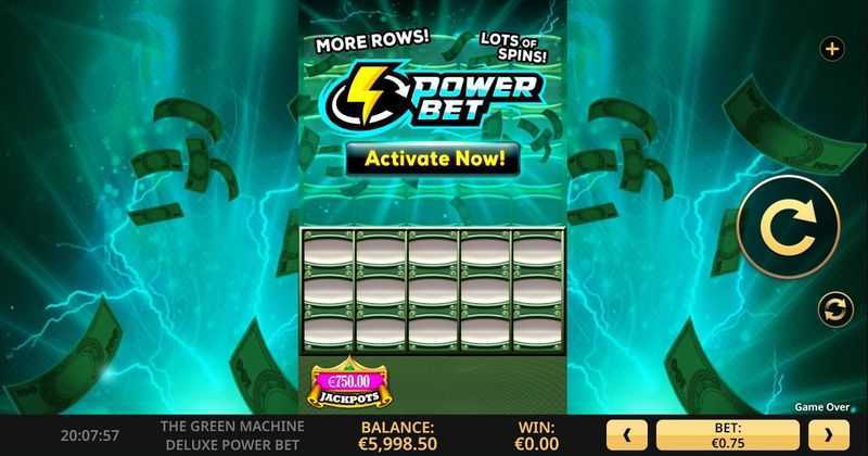 Play Green Machine Deluxe Power Bet