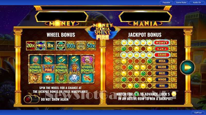 Play Money Mania Sphinx Fire