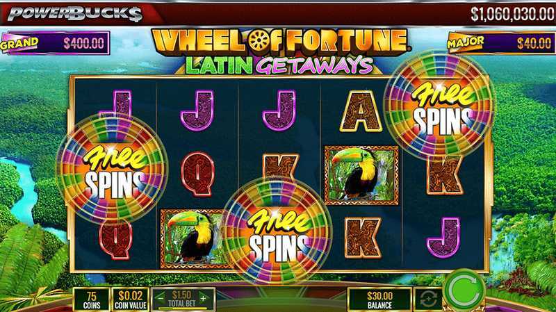 Play PowerBucks Wheel of Fortune Latin Getaways