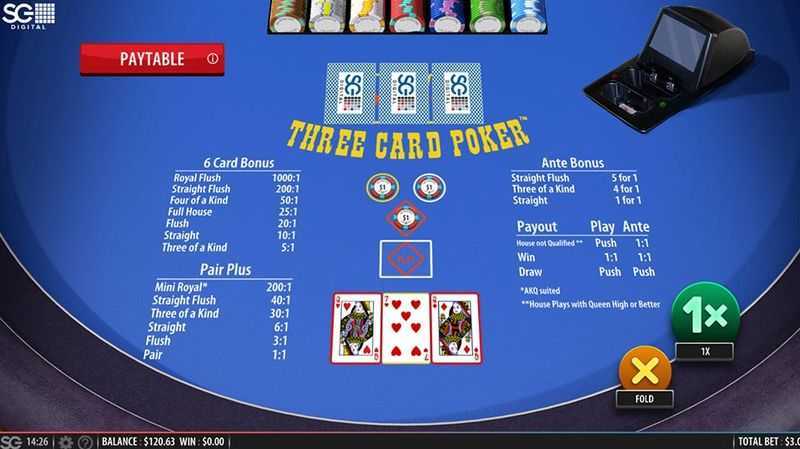 Play Three Card Poker