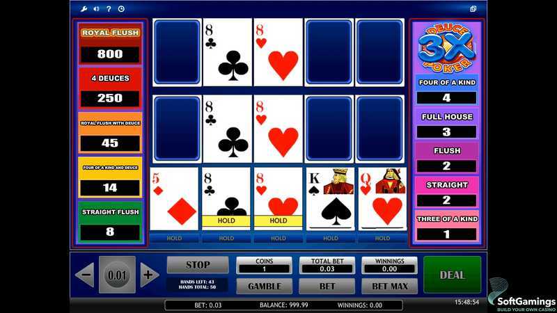 Play 3x Deuce Poker