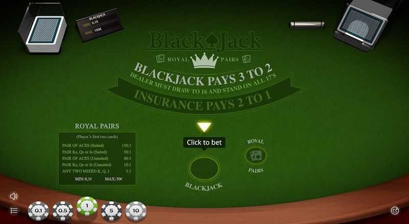 Play Blackjack Royal Pairs