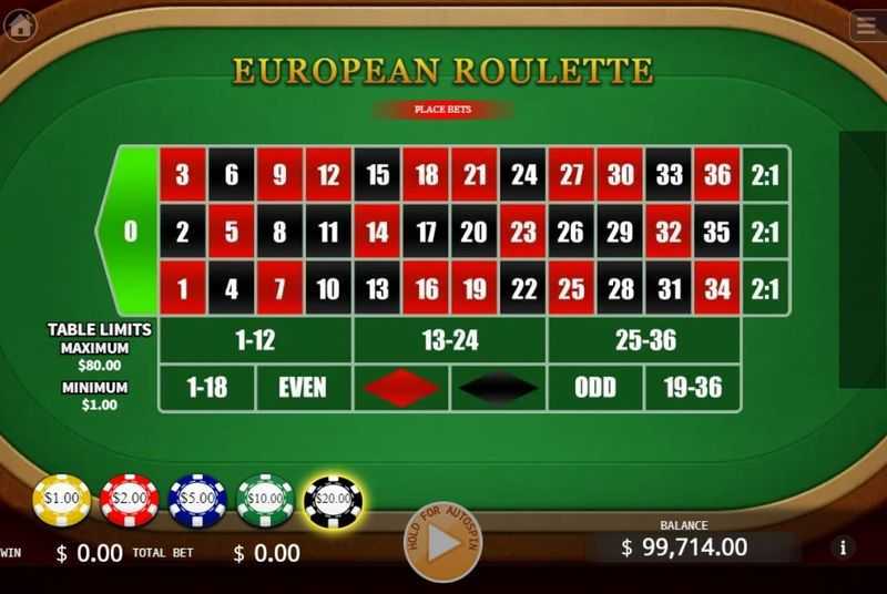 Play European Roulette