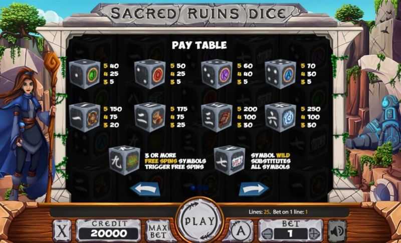 Play Sacred Ruins Dice