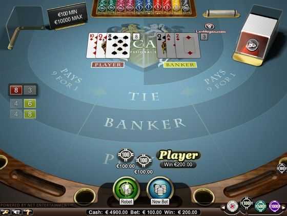 Play Baccarat Professional Series Low Limit