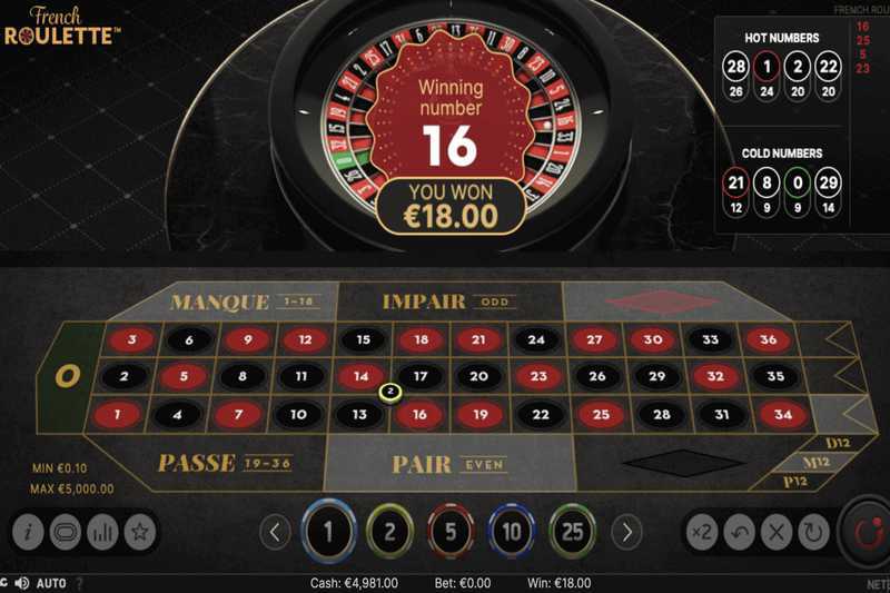 Play French Roulette High Limit