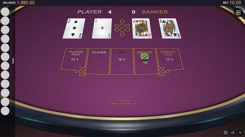 Play Bitcoin Baccarat no commission