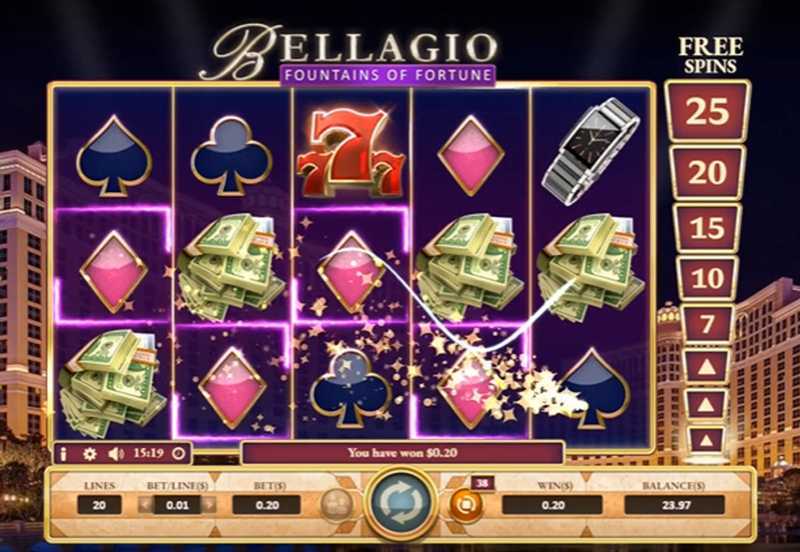 Play Bellagio Fountains of Fortune