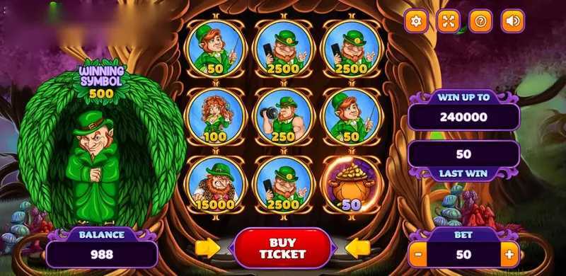 Play 8 Leprechauns Scratch Card