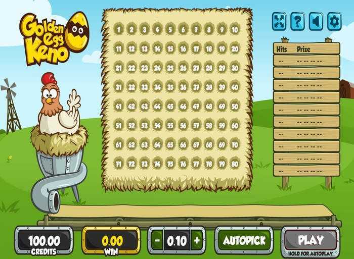 Play Golden Egg Keno