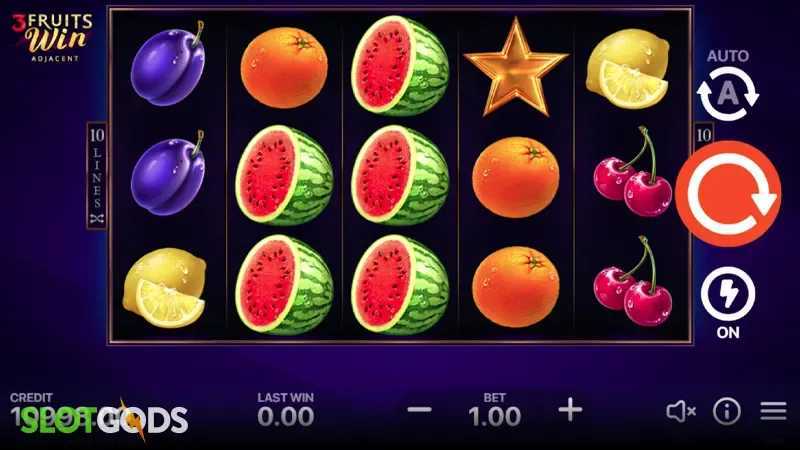 Play 3 Fruits Win: 10 lines