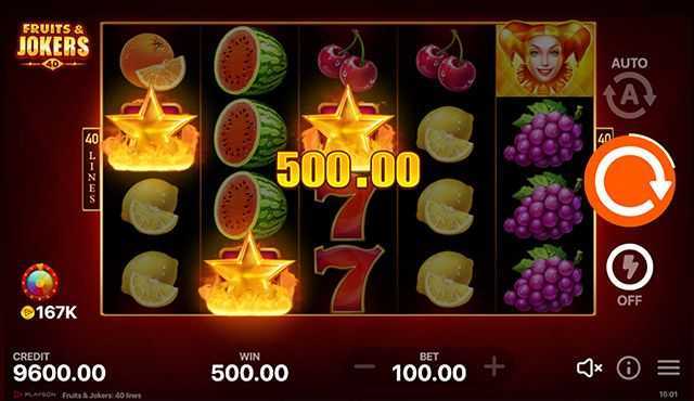 Slot Fruits and Jokers: 40 lines