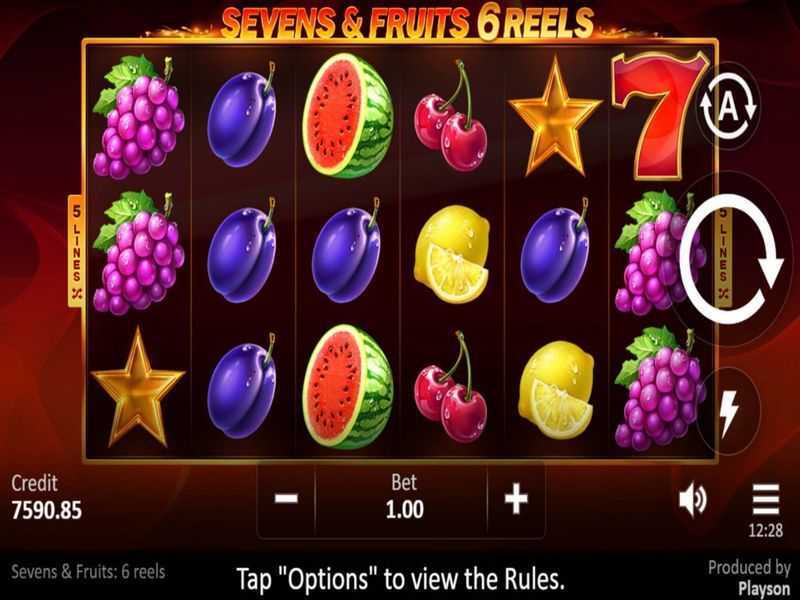 Play Sevens and Fruits: 6 Reels