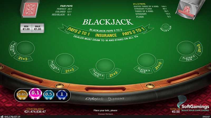 Play American Football Premium Blackjack