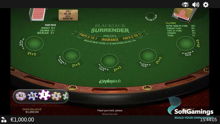 Play Blackjack Surrender