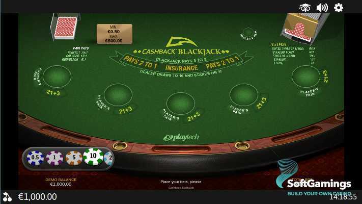 Play Cashback Blackjack