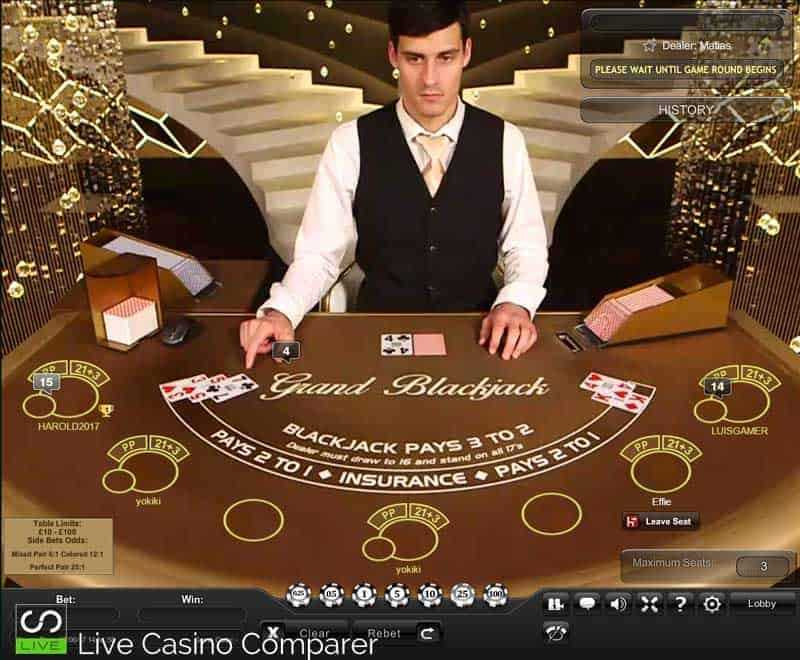 Play Grand Blackjack Live