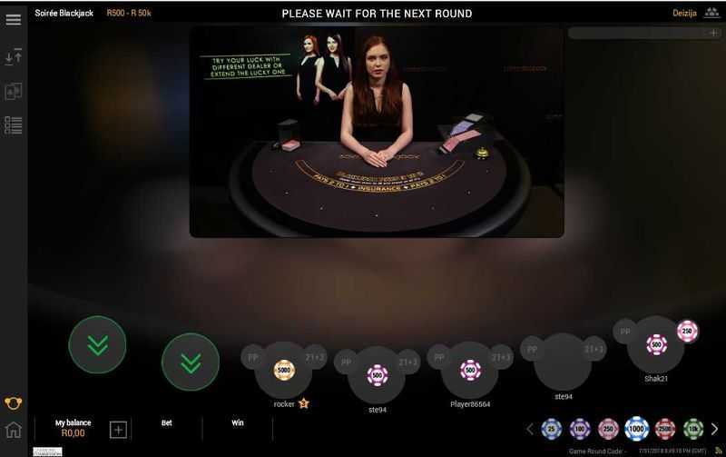 Play Soiree Blackjack Live