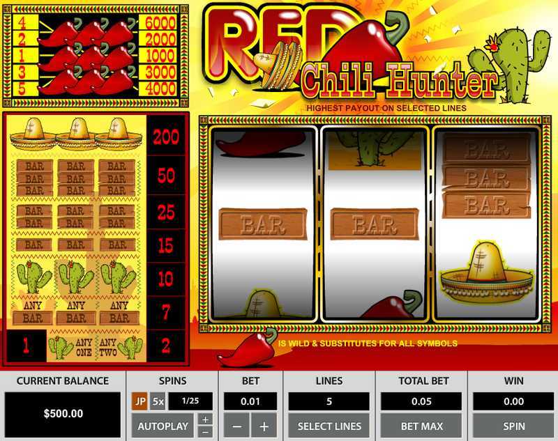 Play Red Chili Hunter 5 Lines