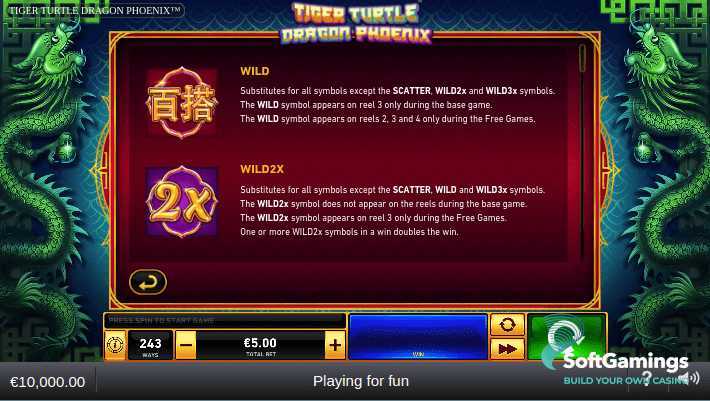 Play Tiger Turtle Dragon Phoenix