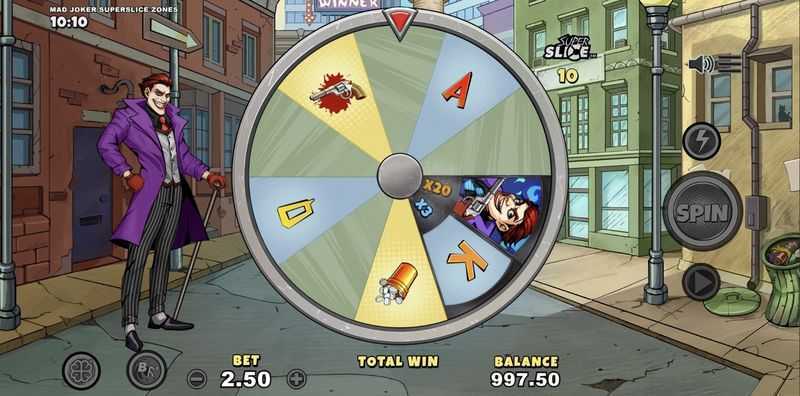 Play Mad Joker SuperSlice Zones