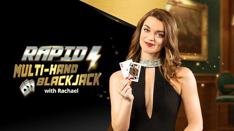 Play Rapid Multihand Blackjack with Rachael