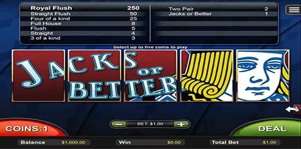 Play Jacks or Better