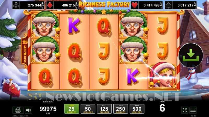 combinaciones ganadoras Slot Factory en juego real