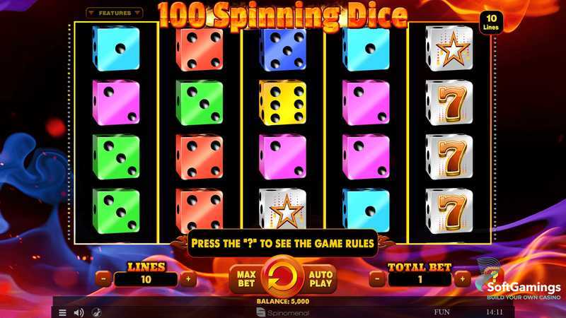 Play 100 Spinning Dice