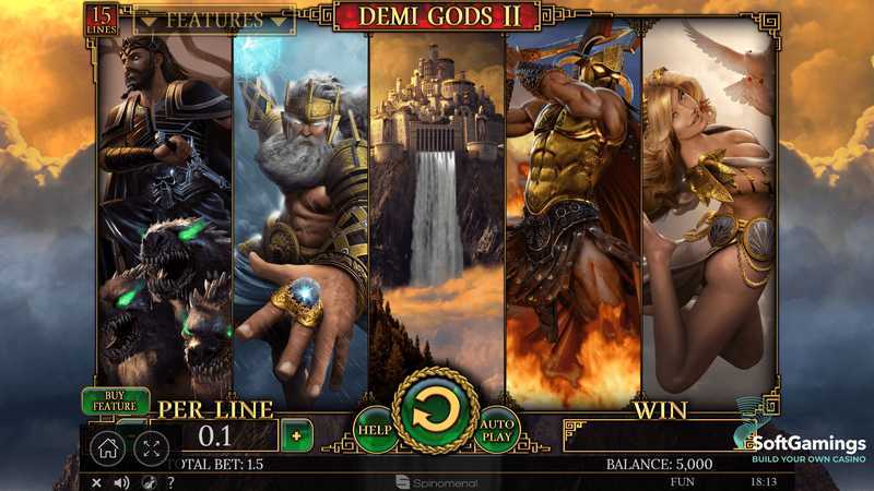 Play Demi Gods II 15 Lines