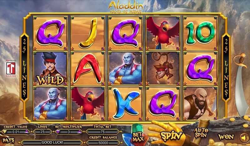 Play Aladdin Hand Of Midas