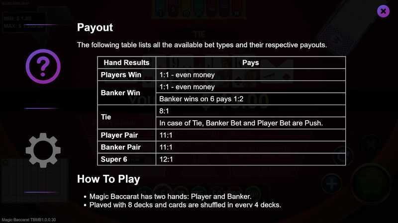 Play Magic Baccarat