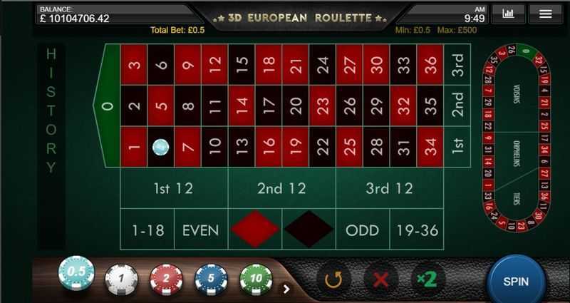 Play European Roulette 3D Deluxe